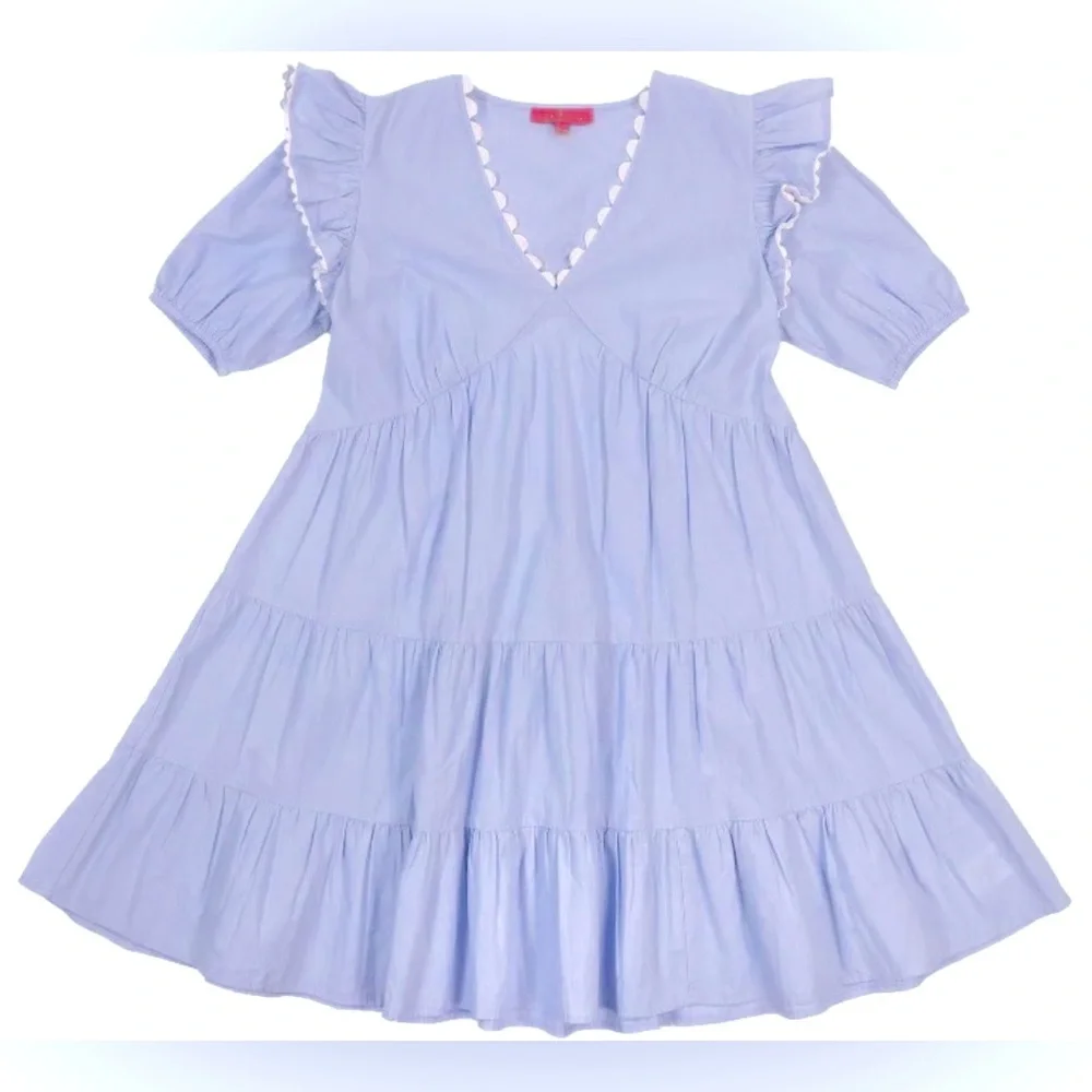 NWT Simply Southern RicRac Cotton Poplin A-line Mini Dress, Size Large - Picture 2 of 7